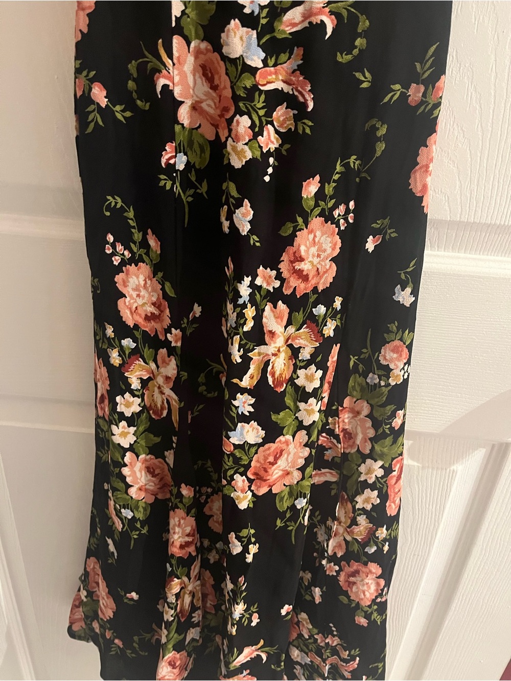 Reformation Midi Maxi Dress Nadira Black Rose Floral Wedding Guest size 2 - Picture 5 of 9